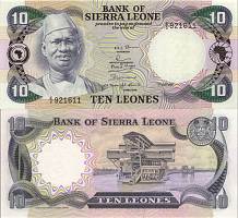 *10 Leones Sierra Leone 1980, P8a UNC - Kliknutím na obrázok zatvorte -